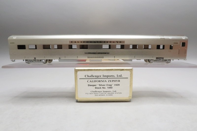 HO BRASS CHALLENGER CALIFORNIA ZEPHYR SLEEPER SILVER CRAG F/PLATED