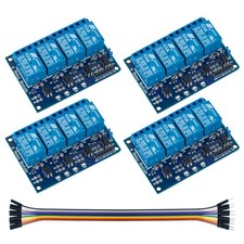 4 Pack 4 Channel DC 5V Relay Module, Optocoupler, Arduino, Raspberry Pi, MEGA