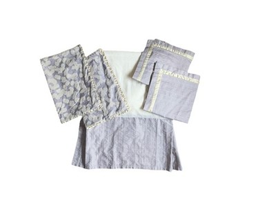 Martha Stewart Vintage Bedding Set Queen Bedskirt Euro Shams Pillowcases Purple