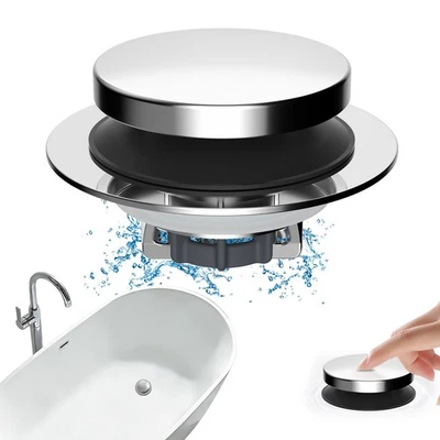 Bathtub Stopper Shower Drain Hair Catcher Pop-up Tub Stopper with Strainer - Image 1 of 2