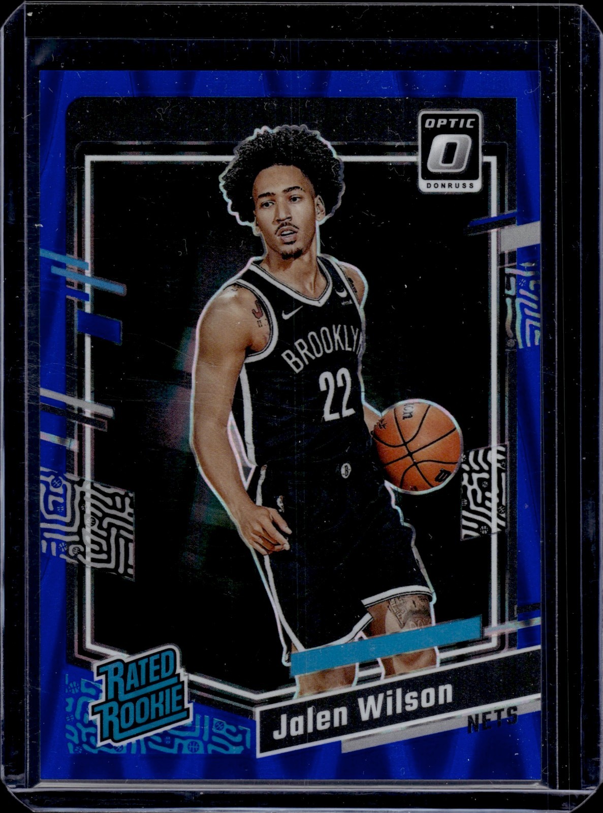 2023 Donruss Optic - Jalen Wilson #206 Blue Seismic Prizm Rated Rookie /249