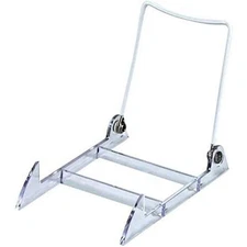 Acrylic Display Stands Adjustable Easel Wire Book Plate Holder 12 Pack Clear