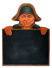 Vintage ENGLISH PUB Hand-Painted CHALKBOARD SIGN - Charles Dickens “MR. BUMBLE”