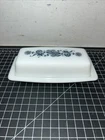 Vintage Pyrex Old Town Dark Blue Onion Butter Dish W/ Lid Milk Glass USA