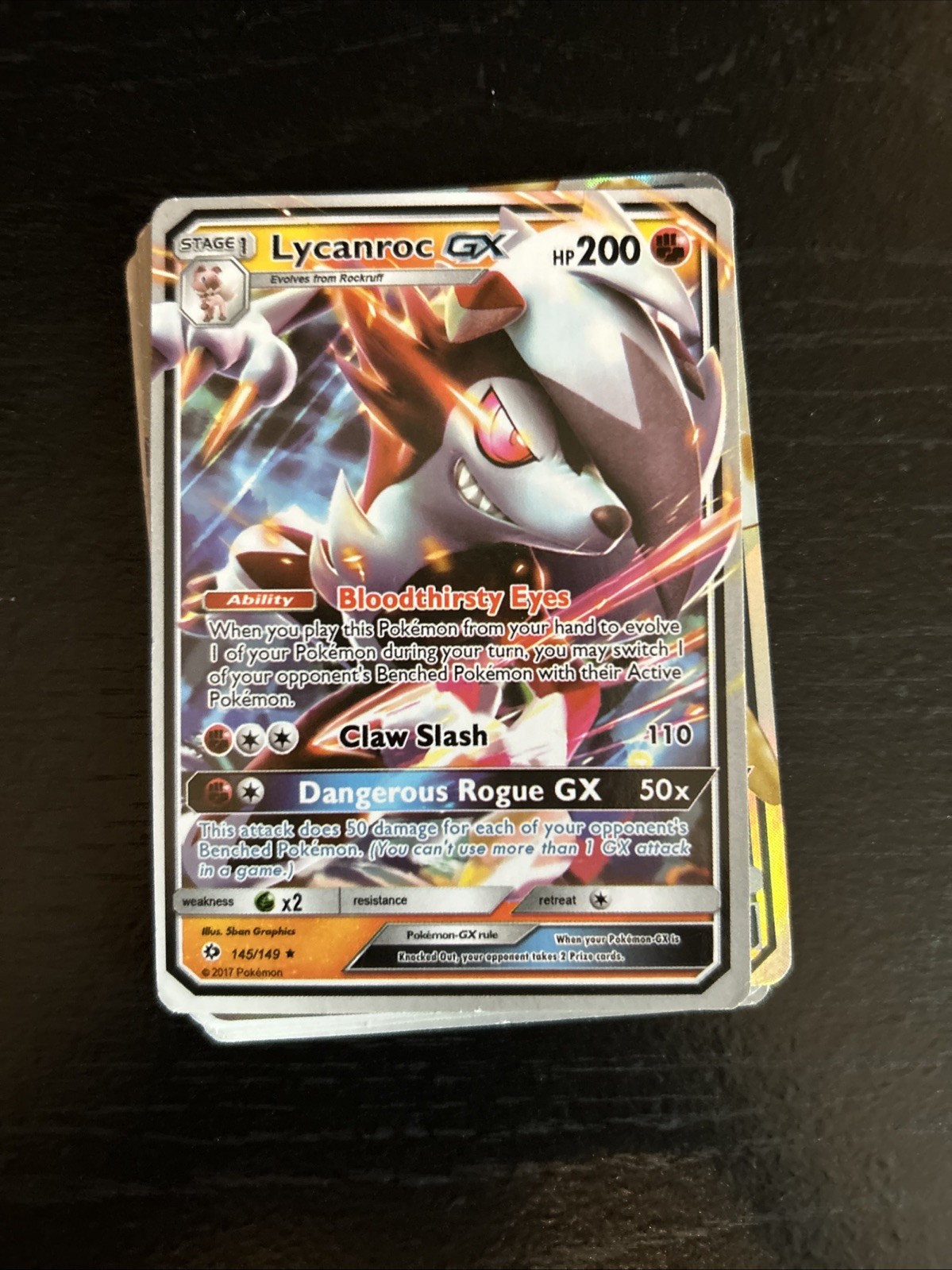 Lycanroc GX 74/145 Sm-Guardians Rising Holo