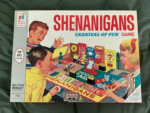 Vintage 1960's Milton Bradley Shenanigans Carnival of Fun Game complete UNUSED!