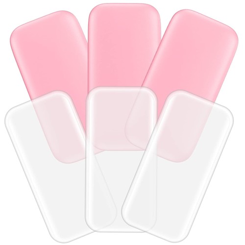 6PCS Silicone False Eyelash Holder Pads for Extensions Loose Pink