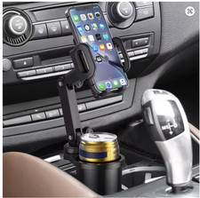 Universal Car Cup Holder Phone Mount with Drink Holder Expander, Adjustable 360