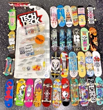 Tech Deck Fingerboards Skateboards Lot of 37 Boards Plus Parts to Fix & Repair