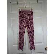 Girl's sz 10 12 Lands End Purple Leopard Print Warm Wear Leggings Pants