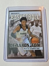 DEAARON FOX 2017 NATIONAL SPORT COLLECTORS CONVENTION BECKETT COVER /4000 ROOKIE