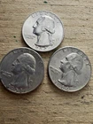 1951 & 2 1964 Washington Business Strike Silver Quarter 3 Coin Lot