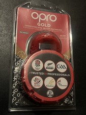 Opro Gold Mouthguard Youth & Adult Sports Dental Protection Football MMA RED