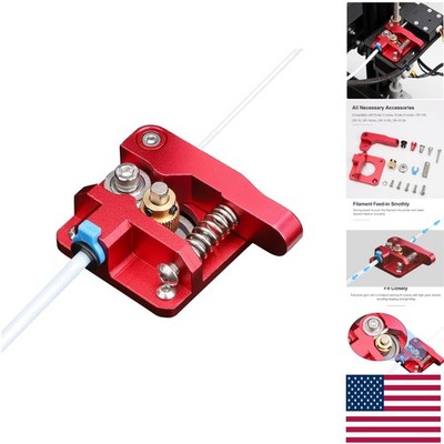 Upgraded Aluminum 3D Printer Extruder for CR-10, Ender 3 & 5 - Durable Red Style