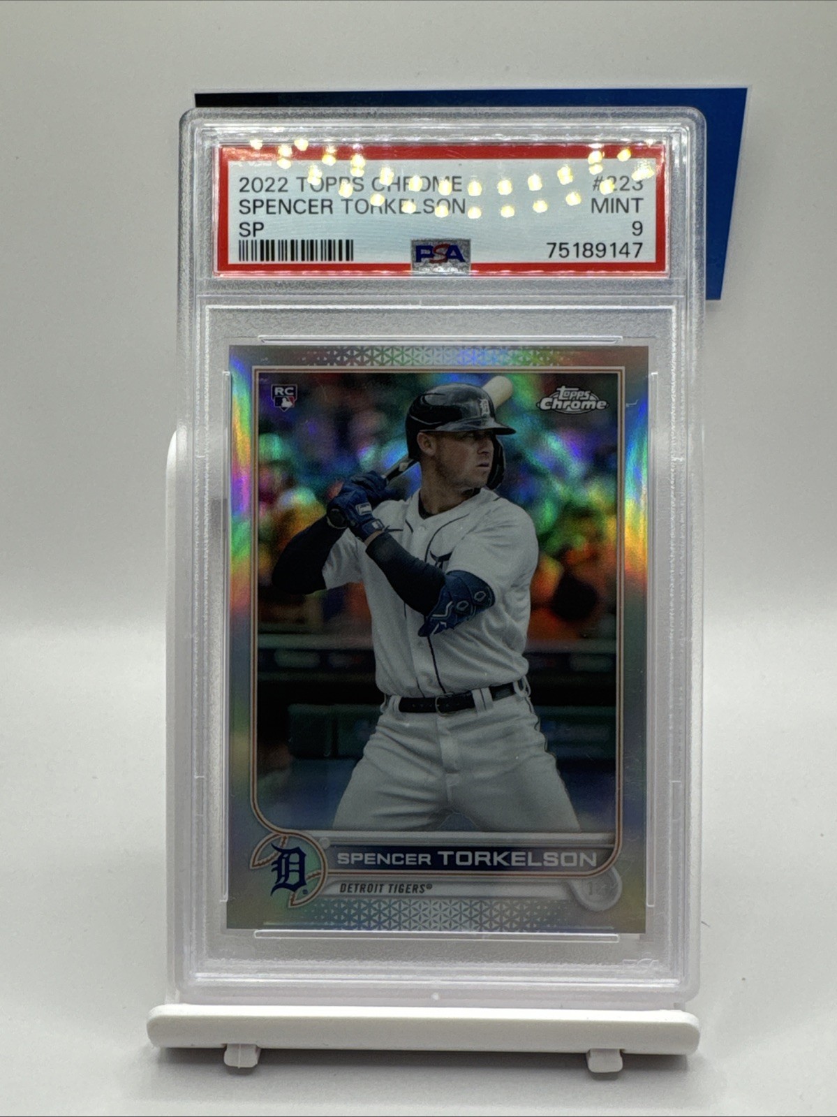 2022 Topps Chrome Spencer Torkelson RC SILVER PACK REFRACTOR SSP #223 PSA 9