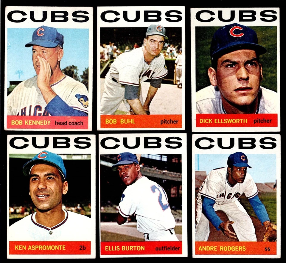 Cubs Lot 17: 1964 Topps 175 Billy WILLIAMS, 578 Glen HOBBIE, 510 Lindy McDANIEL+ - Image 4 of 4