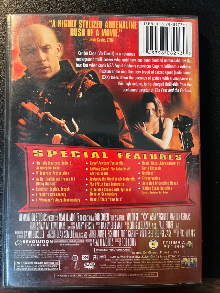 xXx - Vin Diesel - Triple X - Very Good DVD 43396082939| eBay