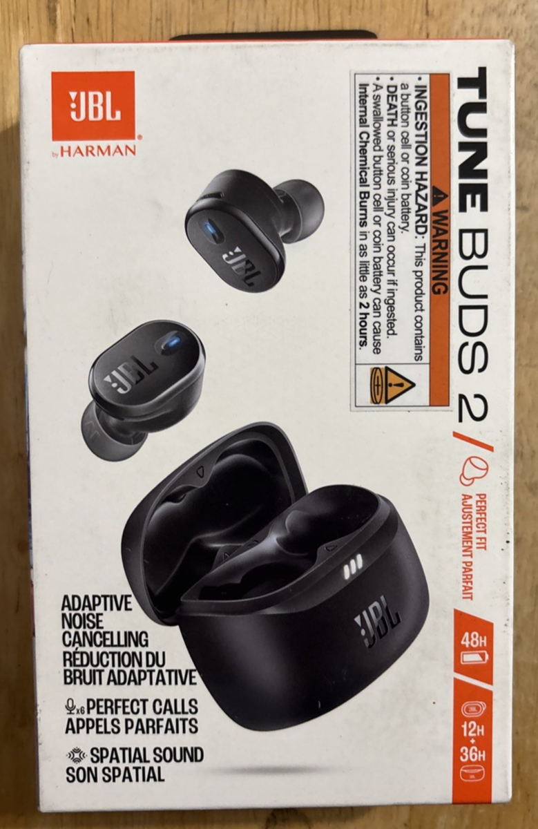 JBL Tune Buds 2 Wireless Noise Cancelling Earbuds (JBLTBUDS2BLKAM