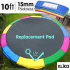 10ft REPLACEMENT RAINBOW REINFORCED OUTDOOR ROUND TRAMPOLINE SPRING PAD COVER