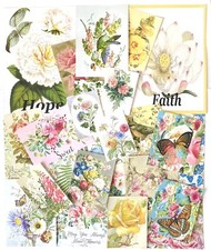 Junk Journal Vintage Flower Paper Kit For Scrapbooks Journals Planners PFK26