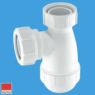 McALPINE Mini Space Saver Shallow Bottle Trap Basin Size 32mm