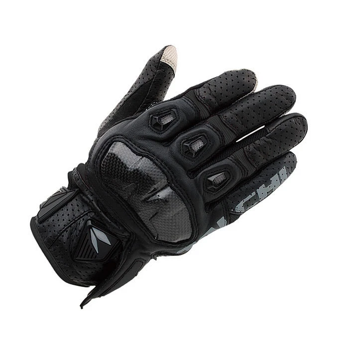 Guantes de malla de motocicleta de cuero perforado RS Taichi RST410 para hombre negros rojos blancos Foto 2 de 4