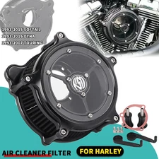 Air Cleaner Filter Kit For Harley Dyna Fat Bob Softail Touring Street Glide FLHR