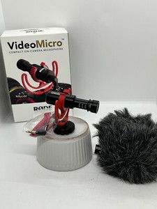 Rode VideoMicro Compact On-Camera Microphone /Shock Mount and Dead Cat Box MINT