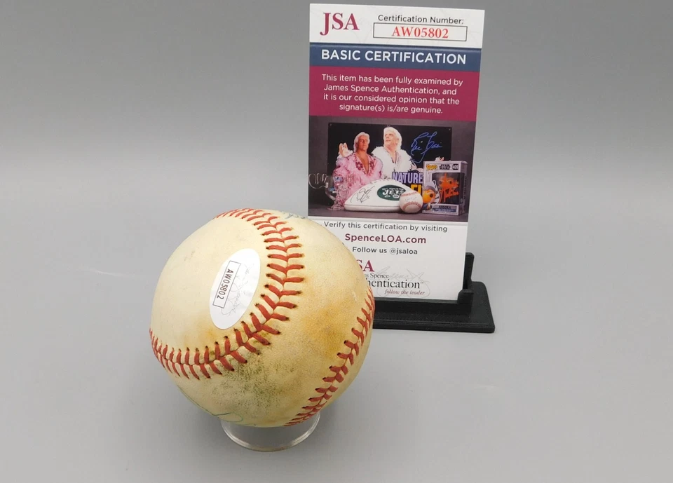 NOLAN RYAN +7 Other Players Signed Rawlings Baseball ~ 1975 Angels Team ~ JSA - Image 4 of 4