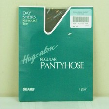 Sears Hugalon Panty Hose Day Sheers Smoky Taupe Full Figure Short New