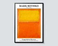 Mark Rothko Orange & Yellow Abstract Print, Modern Minimalist Wall Art Decor,