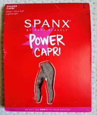 NEW Spanx Medium Power Shaper Footless Pantyhose Capri Tummy Control,NUDE size F