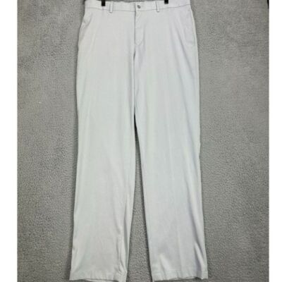 Slazenger Pants Mens 36X34 Grey Stone Wash Golf Golfing Chino Casual Flat  Front