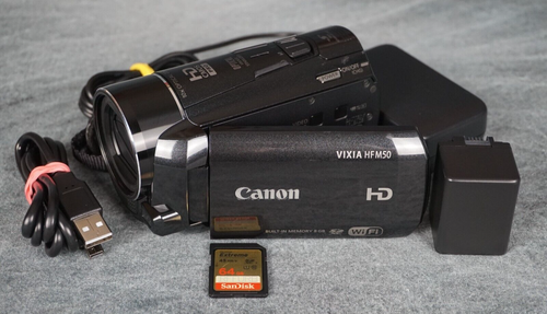 Canon VIXIA HF M50 Full HD 1080p AVCHD 8GB Flash Camcorder 10x Wi-Fi Tested FRSH