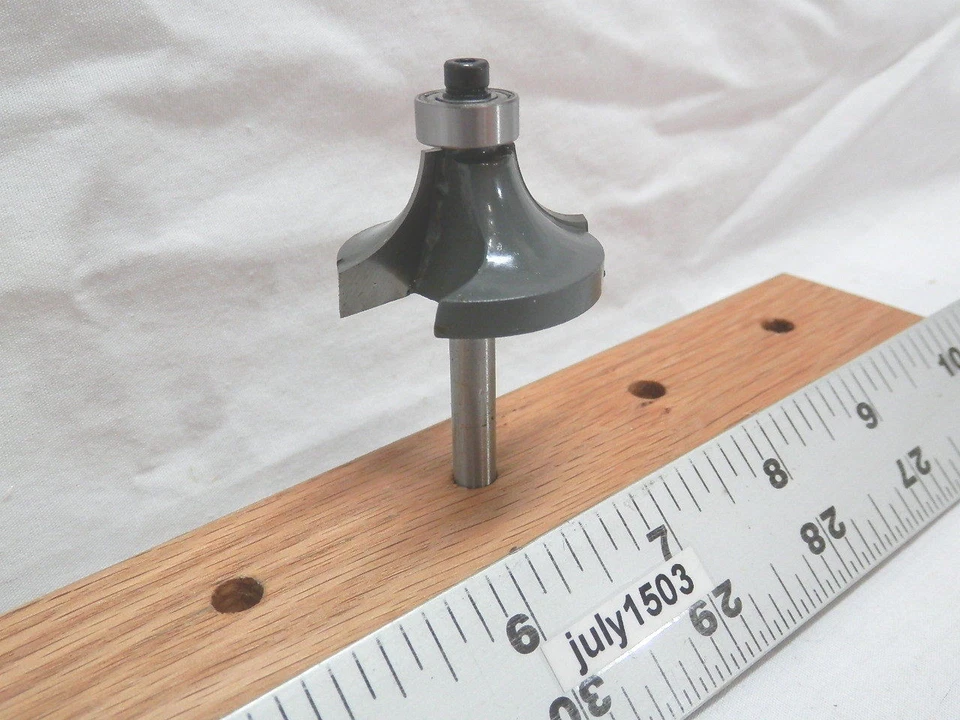 (1) NUEVO MLCS 1/2" R Roundover Carburo Punta Router Broca 1/4" Rodamiento de vástago n2 Foto 2 de 4