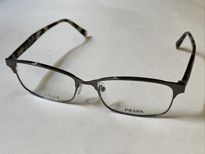 PRADA VPR 62R TFQ-1O1 Matte Havana/Gunmetal Titanium Men's Eyeglasses 56-16-145