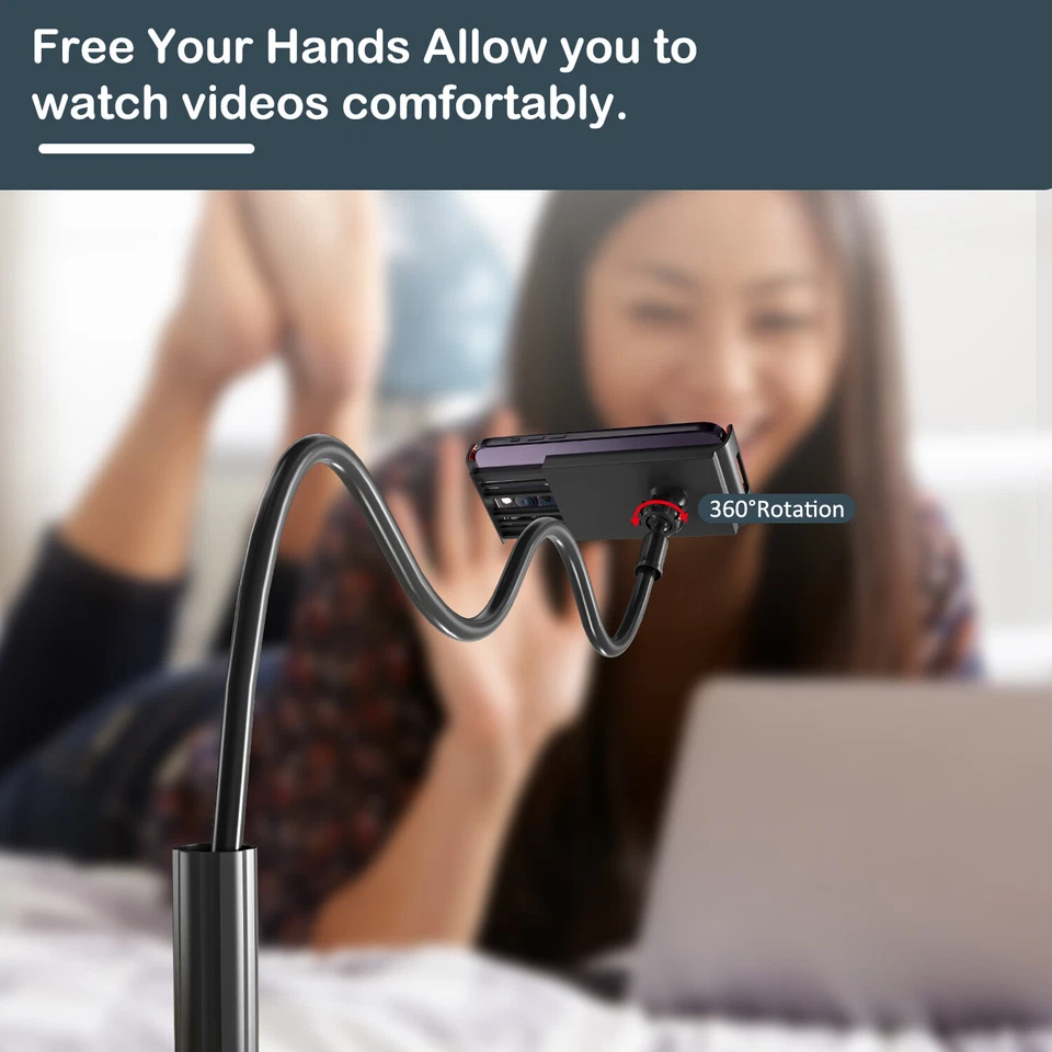 Flexible 360º Lazy Bed Gooseneck Tablet Stand Holder Mount For Samsung iPad - Image 4 of 4