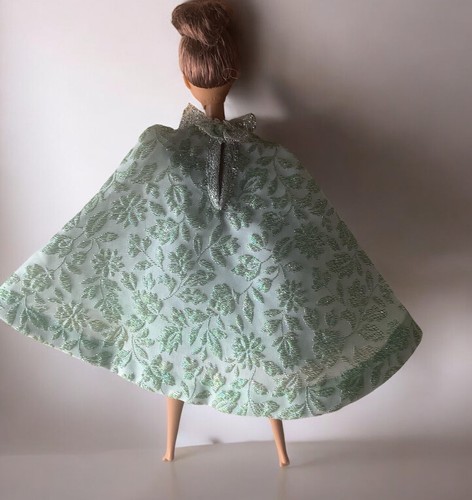 Doll Clothes Vintage Textured Fabric Cape Dress for 11.5" Fashion Dolls - Picture 2 of 5