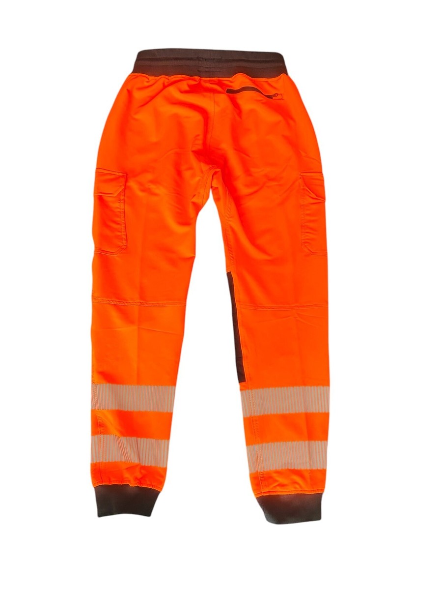 NEW HI VIS ORANGE WATERPROOF WINDPROOF STRETCHY WORKWEAR TROUSER JOGGER  S-3XL