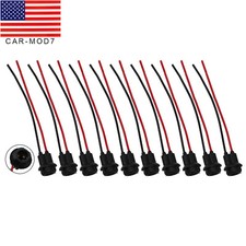 Pack Of 10 For Pigtail Light T10 194 168 Wiring Harness Socket Extension