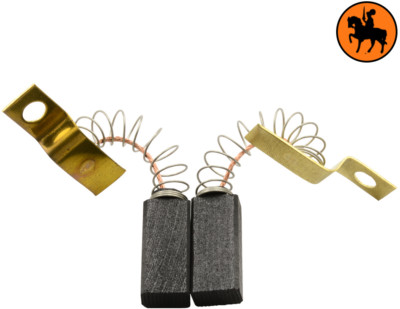 Carbon Brushes For RUPES LT23 Sander – 6x9x20mm (2.4x3.5x7.9”) – Set Of 2 With Springs & Connectors – Longer Lasting Replacement