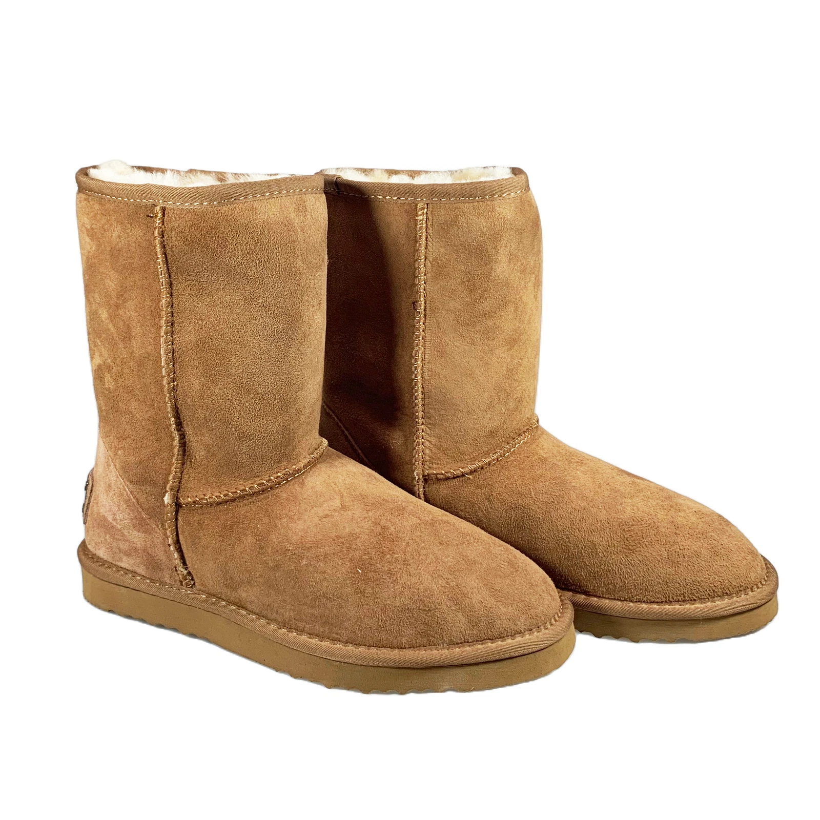 Winter Boots with Fur Lining, Camel, Size US 7 Wide for Snow Hiking Gift