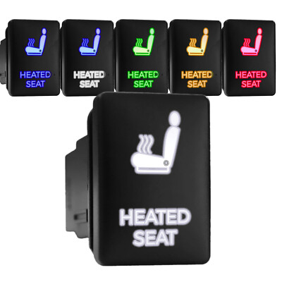 HEATED SEAT Symbol - LED Backlit Push Button - Direct Replacement (Fit: TOYOTA)