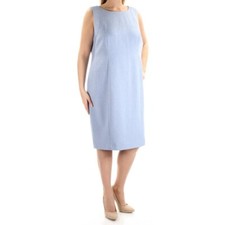 NINE WEST Womens Blue Shift Dress Plus Size 24 Bust 130cm