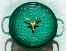 NEW Gold Moose Elk Reindeer Lid Knob Limited Edition works on Le Creuset Staub