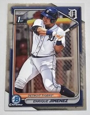2024 Bowman Chrome Baseball Card #BCP-31 Enrique Jimenez Rookie Detroit Tigers