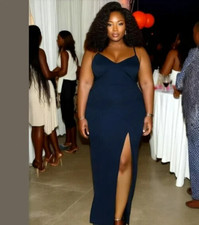 Reformation Pyper Dress Navy Blue 22W Maxi Dress Formal Classic Closet Staple