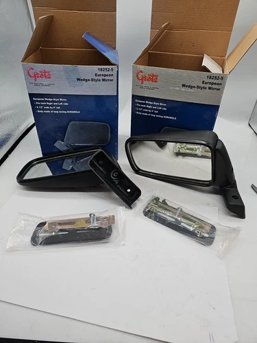 2 GROTE 18252-5  European Wedge Style Mirror Black