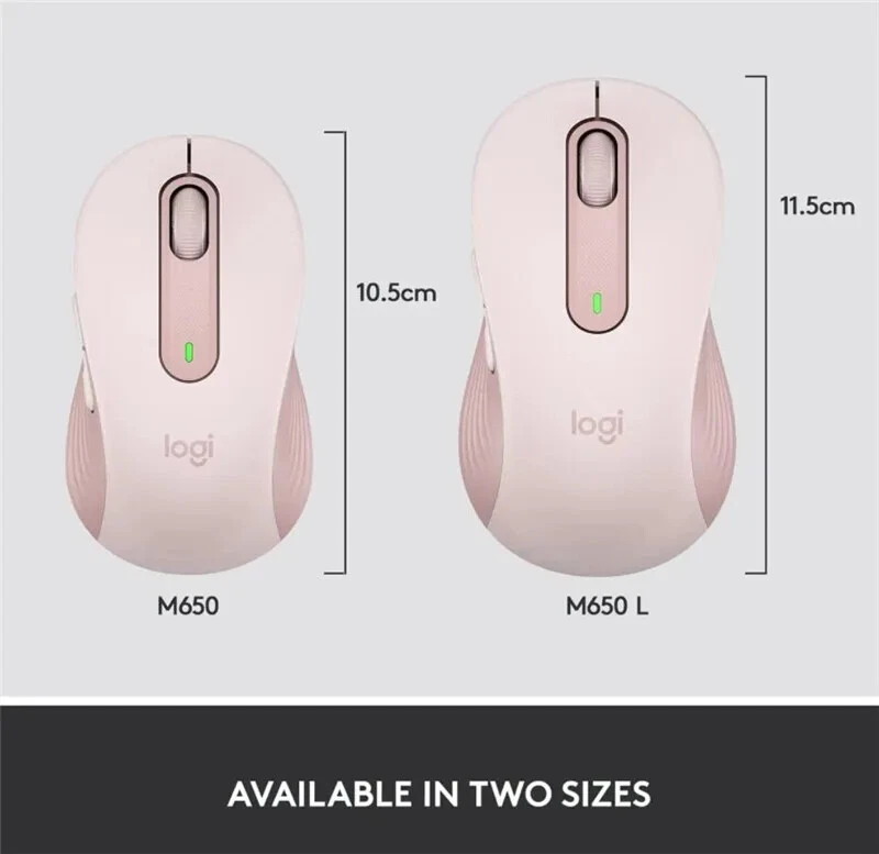 Mouse Wireless Bluetooth Logitech M650 / M650L Laptop notebook per Pc Mac - Immagine 3 di 4