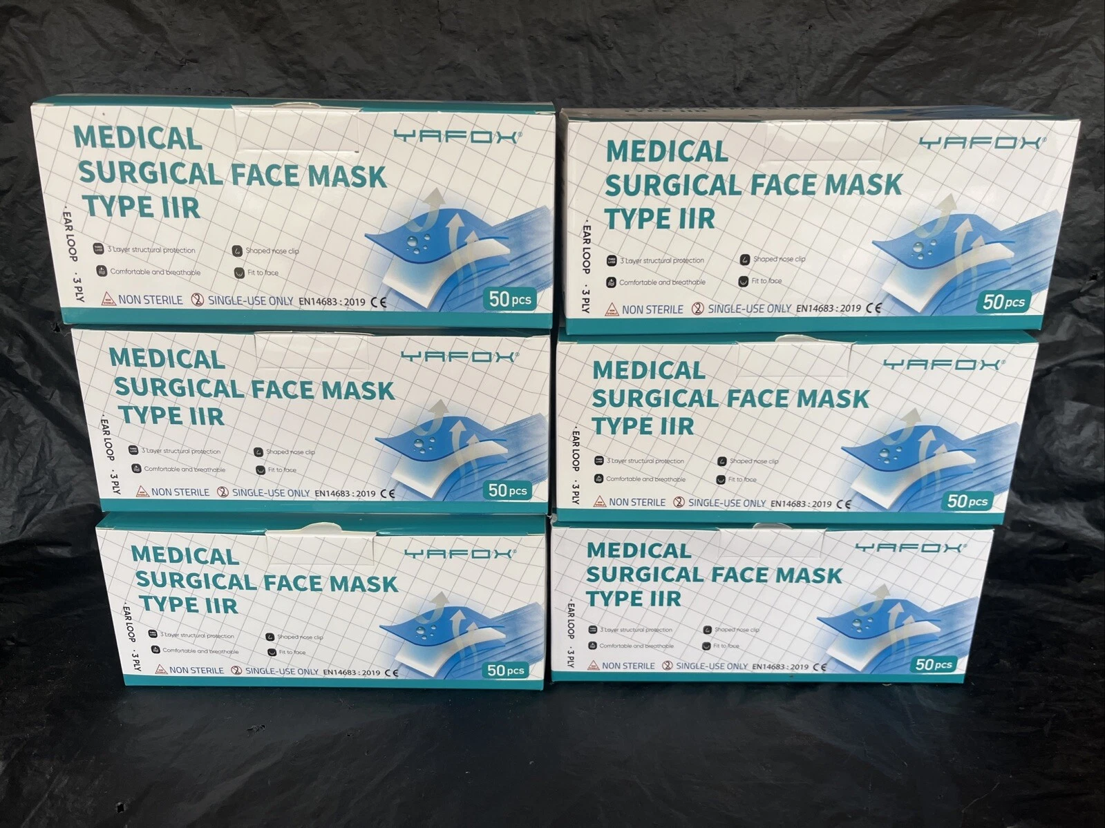 300 Disposable Face Masks Medical Surgical Face Mask Type IIR 3-Ply Earloop